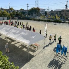 恒例の学区の自主防災訓練へ参加しました。