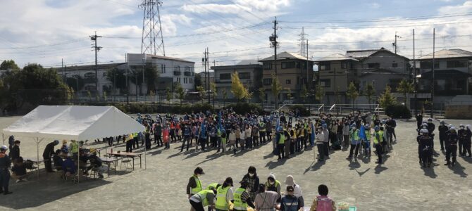 貴船学区の自主防災避難訓練に参加してきました。